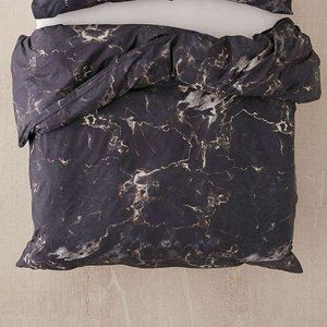 Urban Outfitters Black Marble Duvet Cover